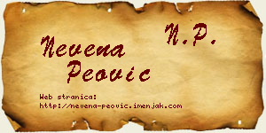 Nevena Peović vizit kartica